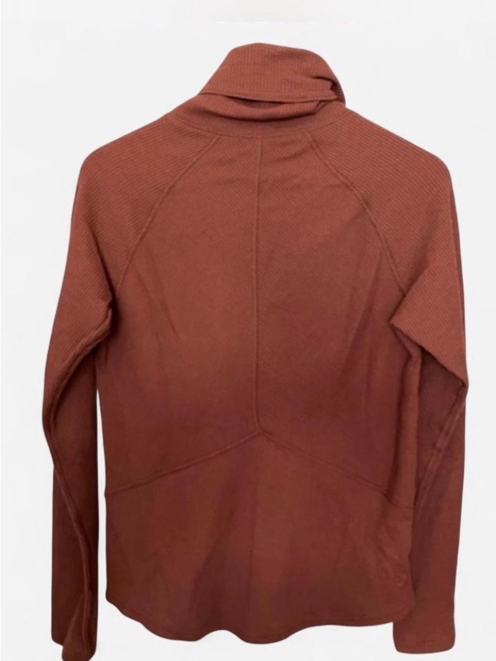 KÜHL women's sienna sweater Ribbed waffle knit cowl neck Rust size Small - Picture 2 of 5
